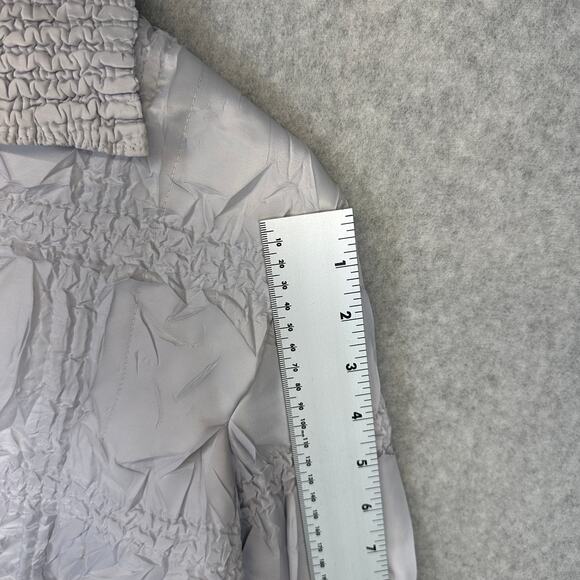 General Apparel Jacket Women Small Silver Gray 100% Polyester Full Zip Collared - Picture 12 of 13